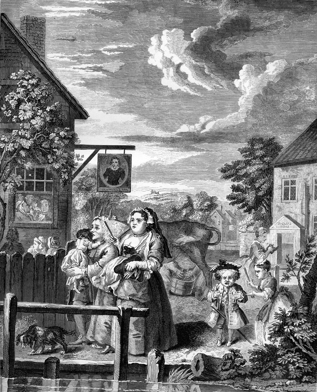 Tider på dagen - kväll av William Hogarth av William Hogarth