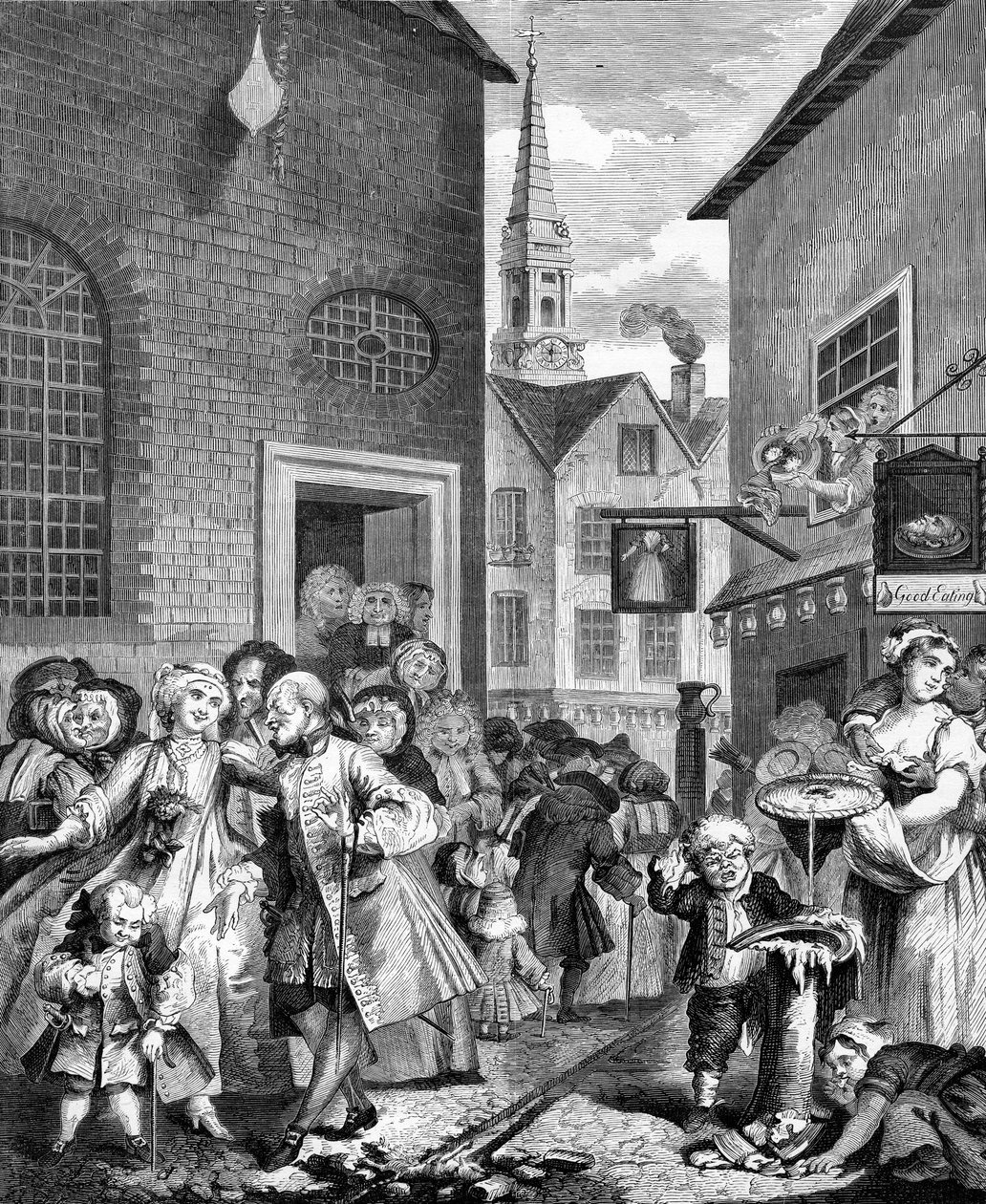 Tider på dagen - Noon av William Hogarth av William Hogarth