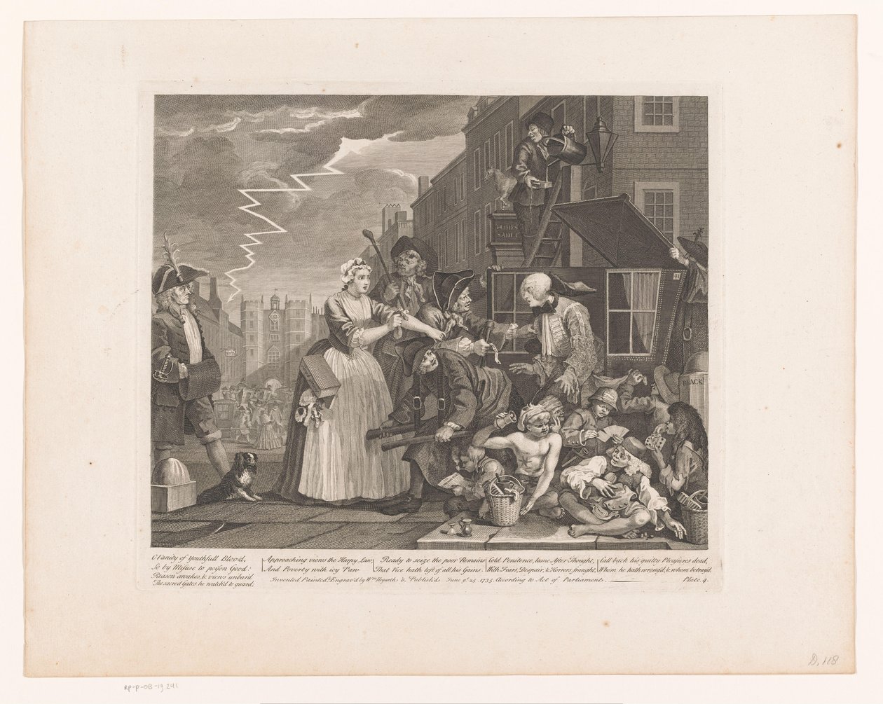 Tom Rakewell räddad från sin arrestering av Sarah Young Progress of a libertine (serietitel) The Rake