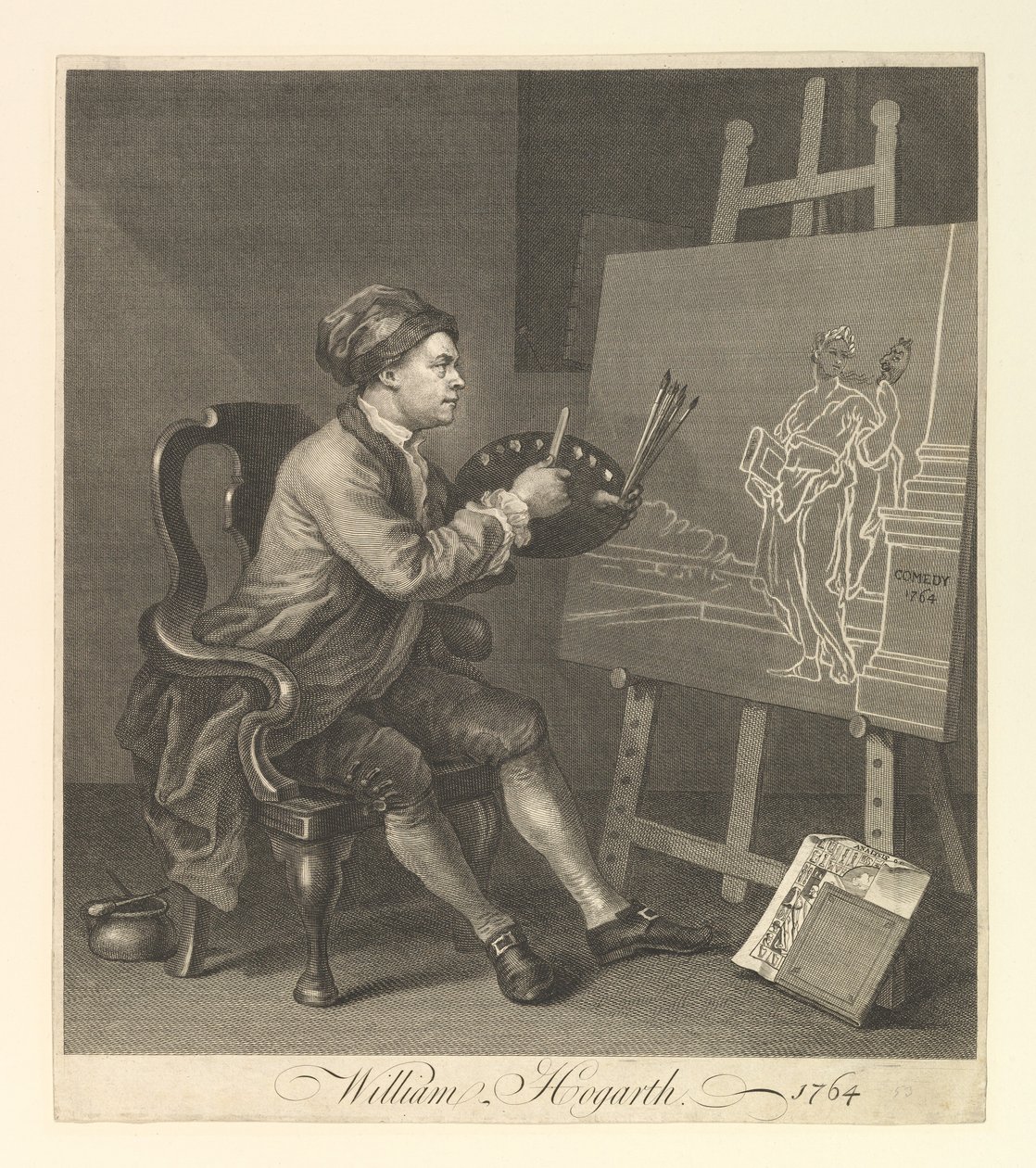 William Hogarth, Serjeant Painter to His Majesty, 1764. av William Hogarth