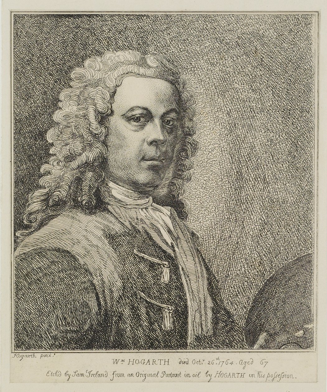 William Hogarth, graverad av Samuel Ireland (d.1800), c.1786 av William Hogarth