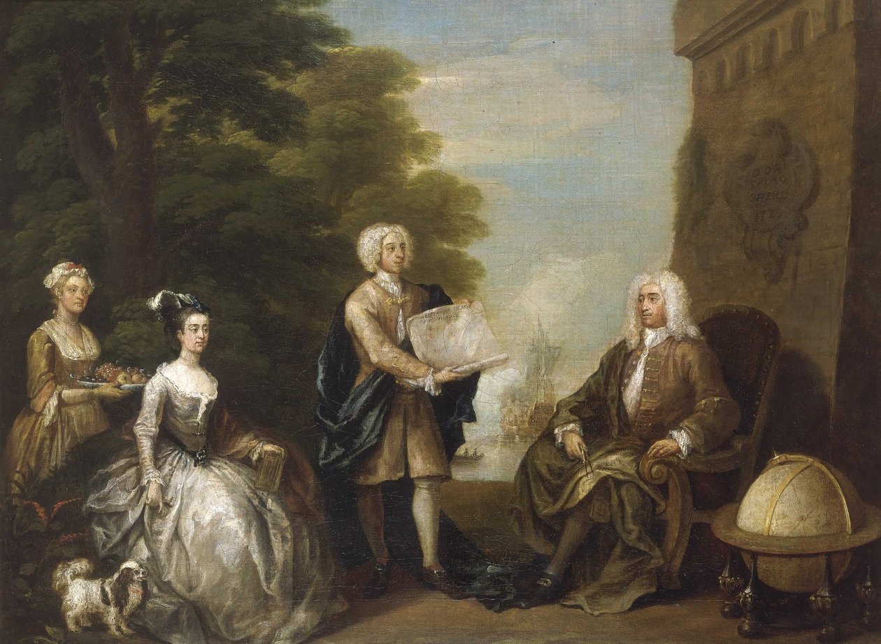Woodes Rogers och hans familj av William Hogarth