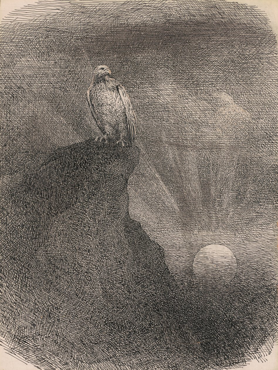 Genius, 1865-95 (penna, bläck och grafit på kartong) av William Holbrook Beard