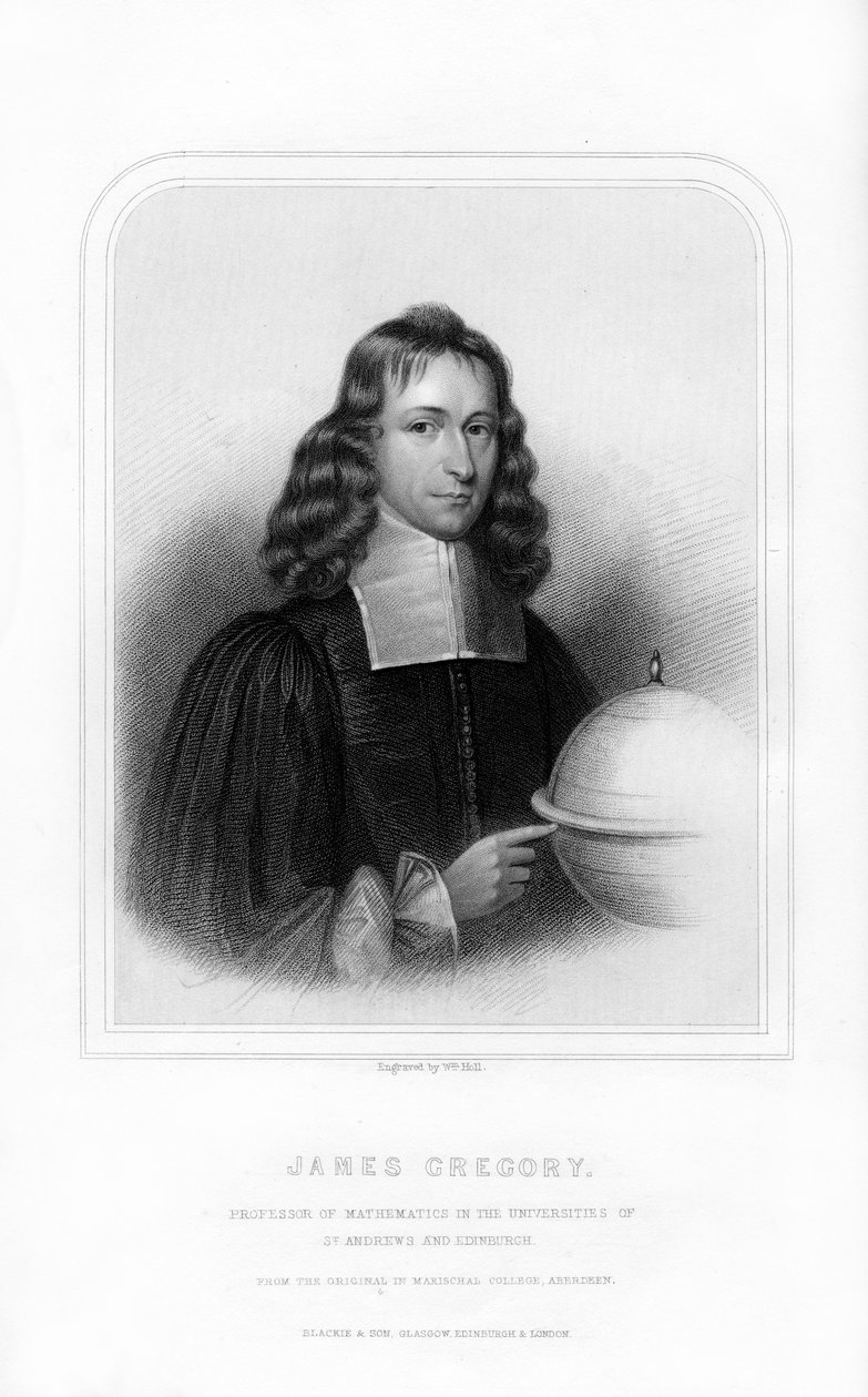 James Gregory, skotsk matematiker och astronom, 1870. av William Holl