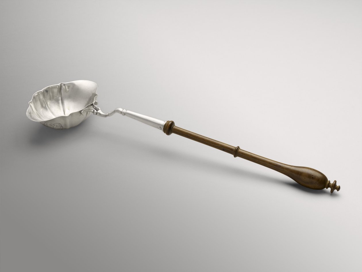 Punch eller Toddy Ladle, ca. 1754-1785 (silver och oidentifierat trä) av William Hollingshead