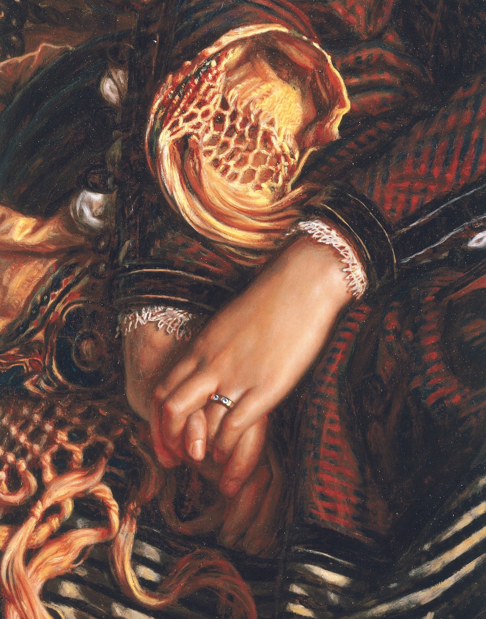 Detalj från Il Dolce far Niente, 1866 av William Holman Hunt