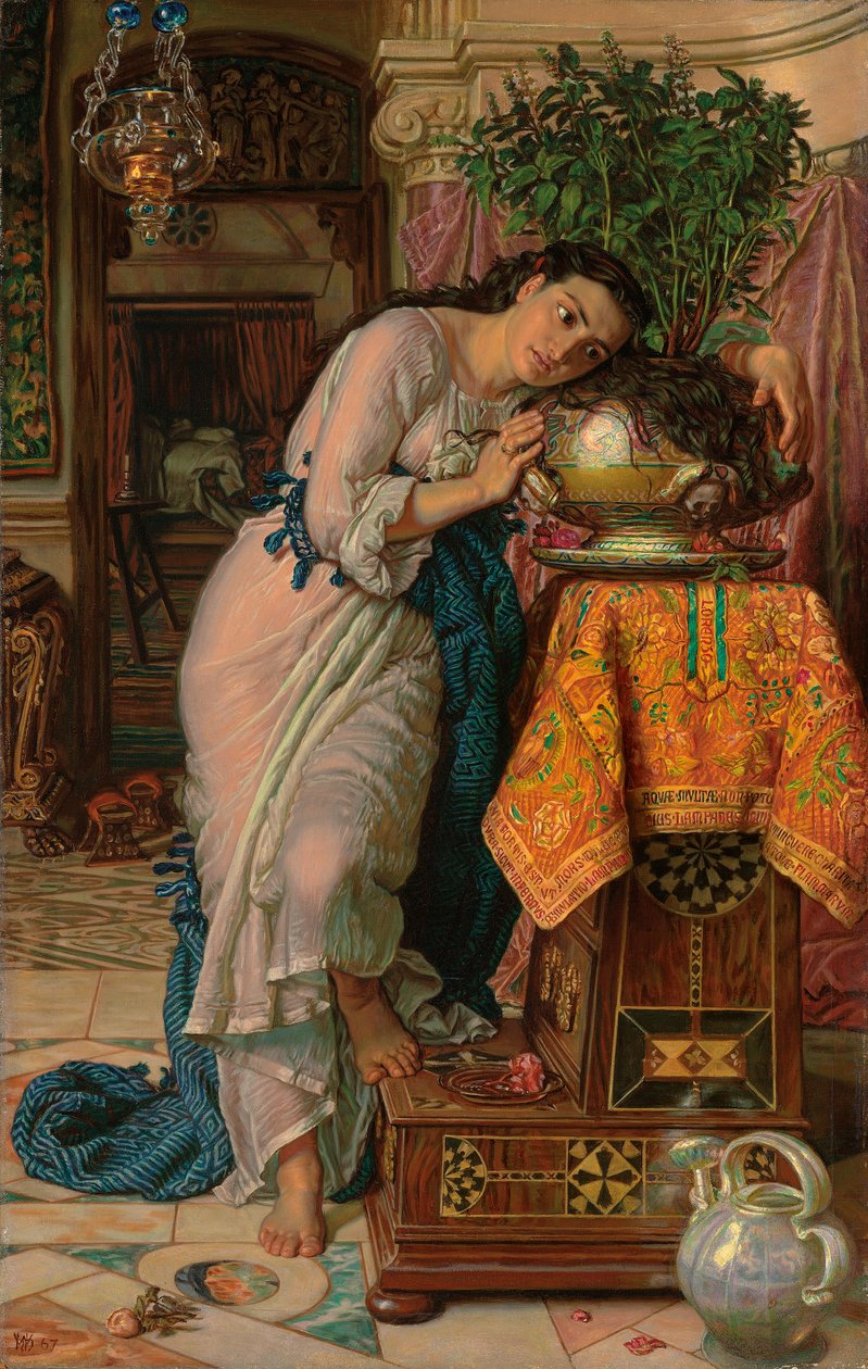 Isabella och basilikakrukan, 1867 av William Holman Hunt