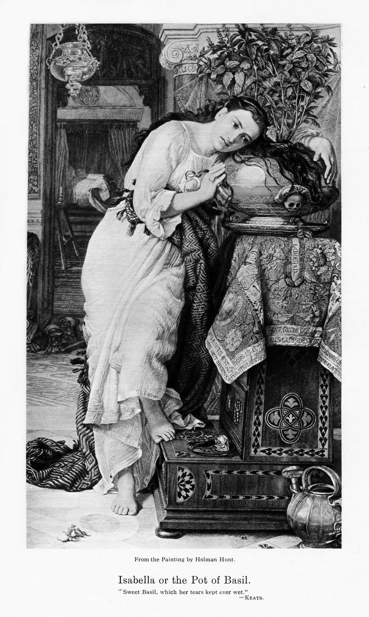 Isabella och basilikakrukan, c1867 av William Holman Hunt