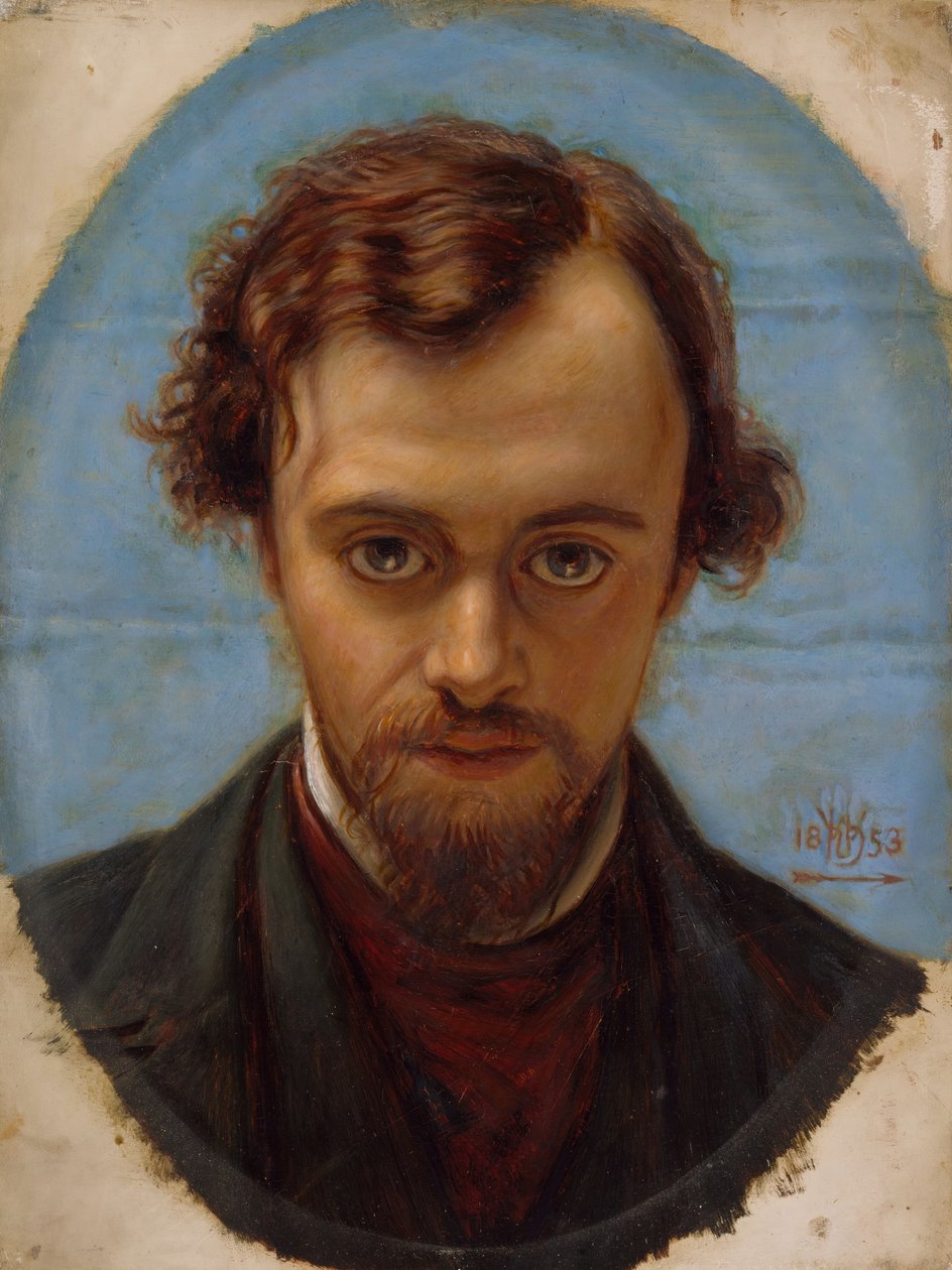 Porträtt av Dante Gabriel Rossetti vid 22 års ålder, 1883. av William Holman Hunt