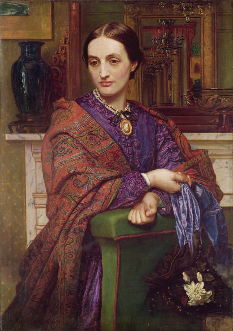 Porträtt av Fanny Holman Hunt (1833-66) 1866-68 av William Holman Hunt