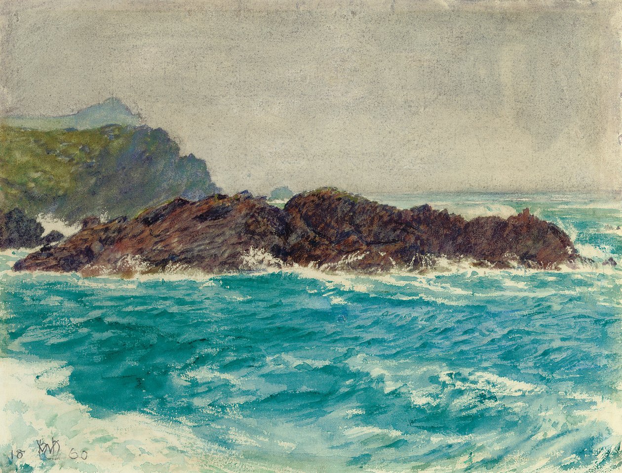 Cornish kusten av William Holman Hunt