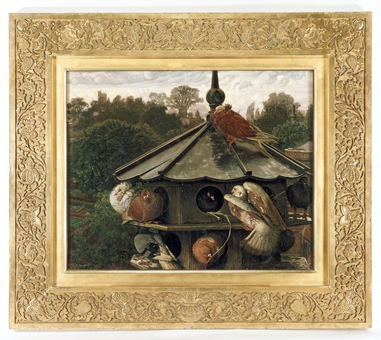 Festivalen i St. Swithin eller Duvslaget, 1866-75 av William Holman Hunt
