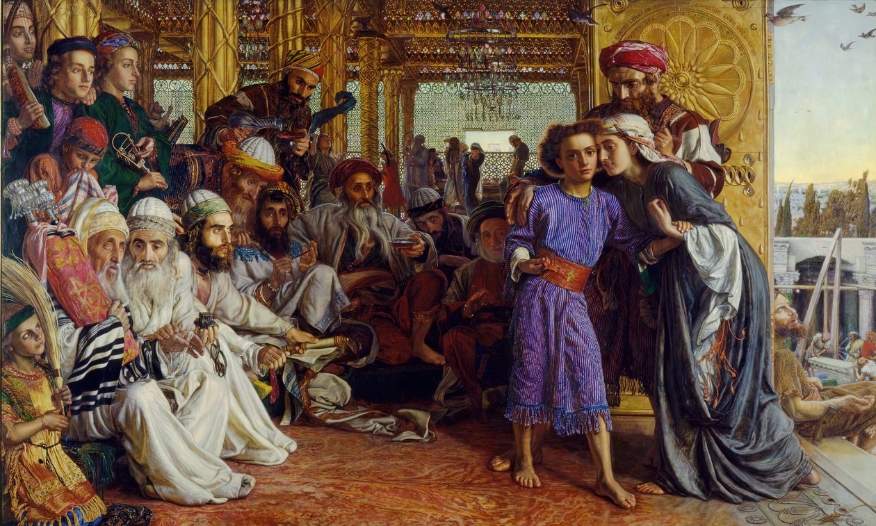 Fyndet av Frälsaren i templet, 1854-55. av William Holman Hunt