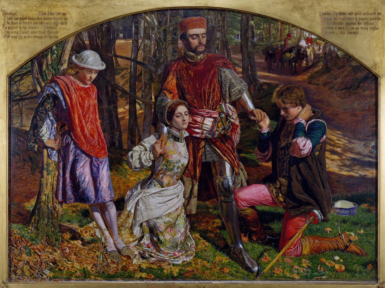 Två herrar från Verona, 1850-1851. av William Holman Hunt