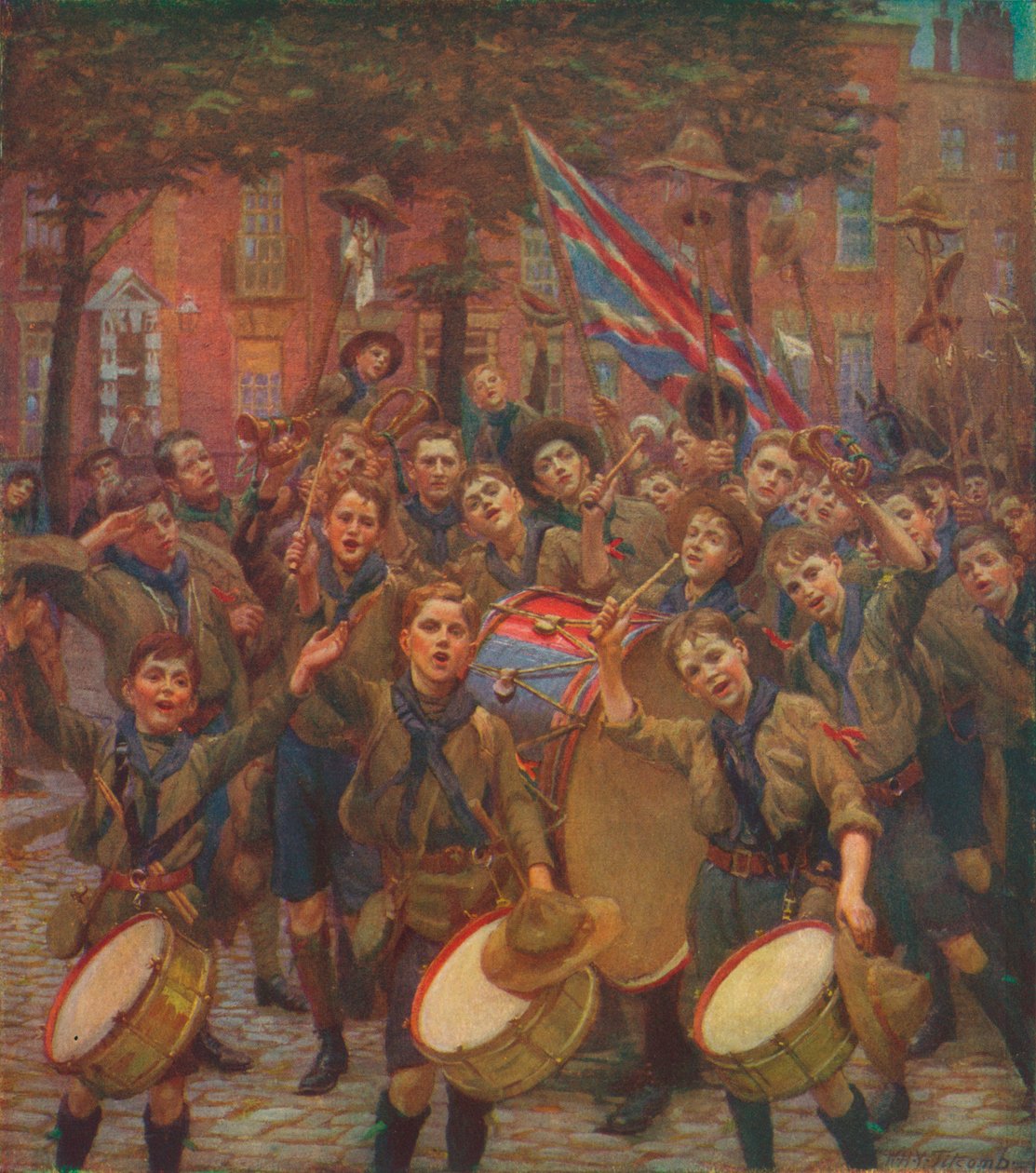 Att heja över scouten, c1914 1928 av William Holt Yates Titcomb