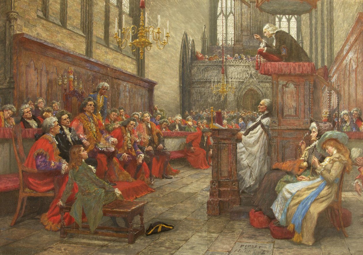 John Wesley predikar inför borgmästaren och Corporation i Bristol av William Holt Yates Titcomb