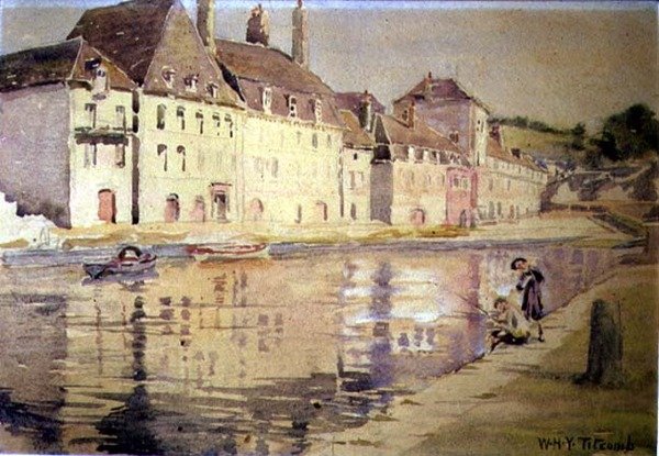 Quimperle (akvarell på papper) av William Holt Yates Titcomb