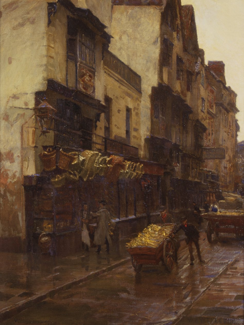 The Cradle of the Wills Tobacco Firm, Mary-le-Port Street, Bristol, ca 1902 (olja på duk) av William Holt Yates Titcomb