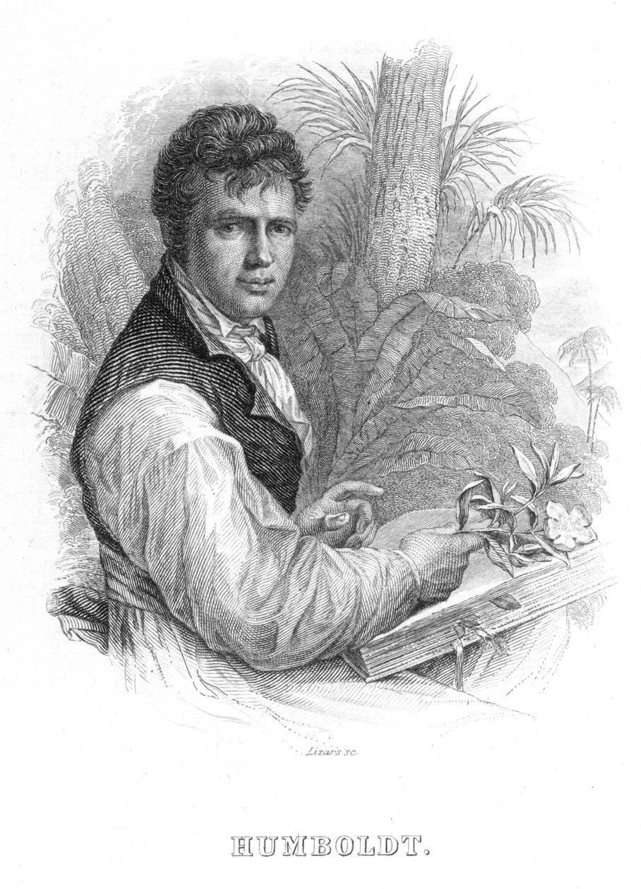 Alexander von Humboldt, tysk naturforskare, c1830 av William Home Lizars