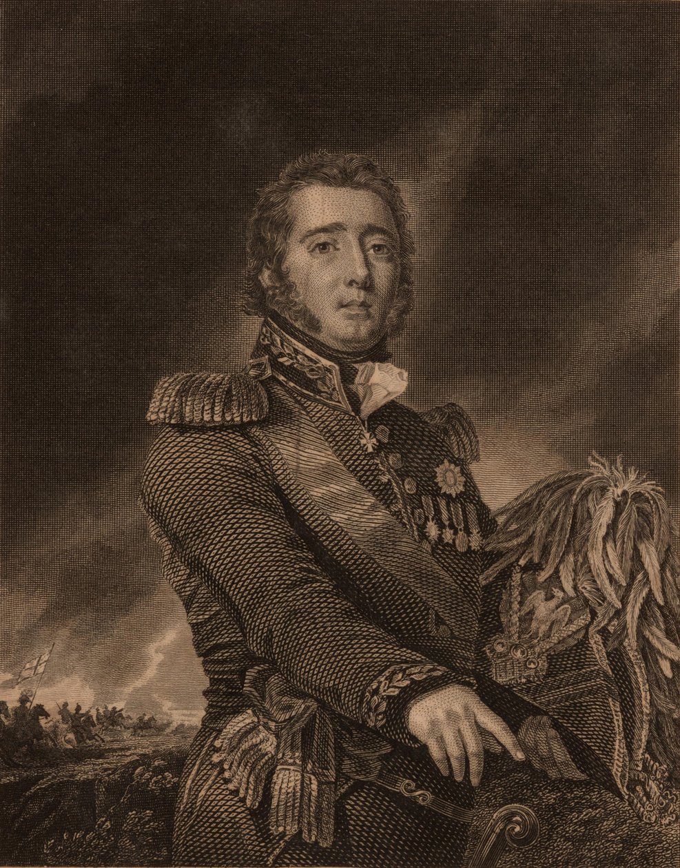 Porträtt av Gregor MacGregor 1786-1845, 1822. av William Home Lizars