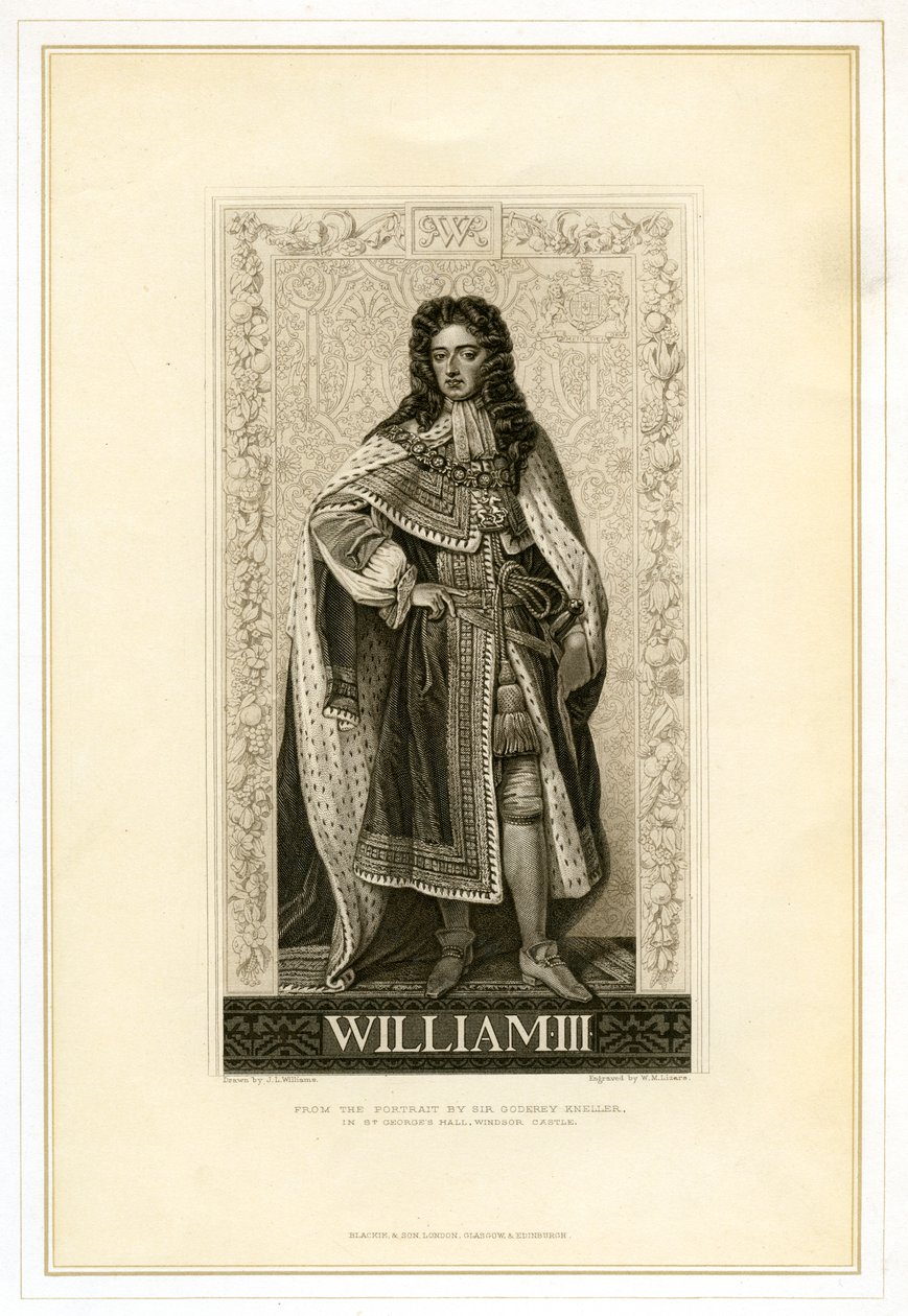 Vilhelm III, kung av England, Skottland och Irland, 1800-talet. av William Home Lizars