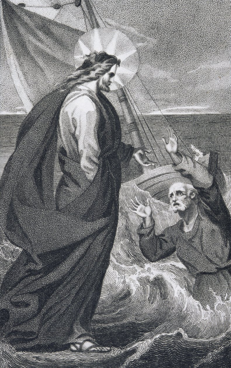 Kristus förebråande Peter, från 