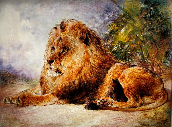 Vilande lejon av William Huggins