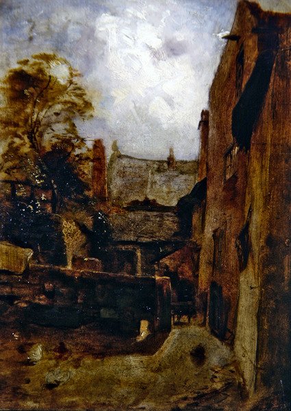 Skiss för Bidestone Farmhouse av William Huggins