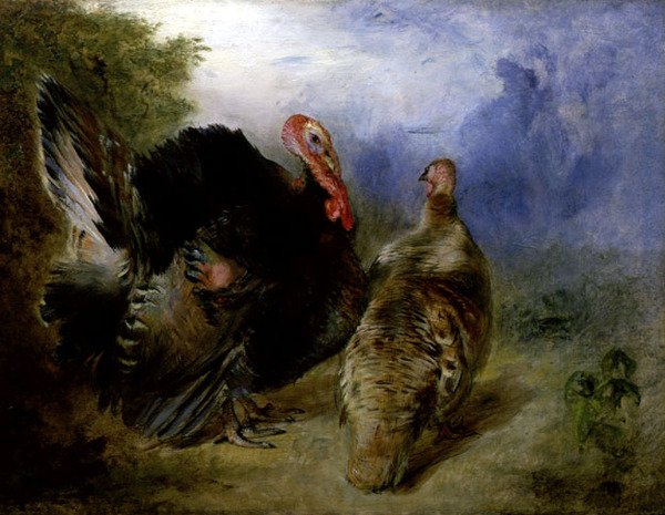 Kalkoner (olja ombord) av William Huggins