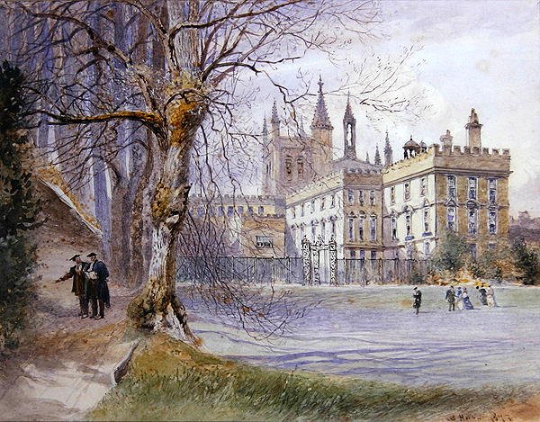 New College from the College Gardens (akvarell över penna) av William Hull