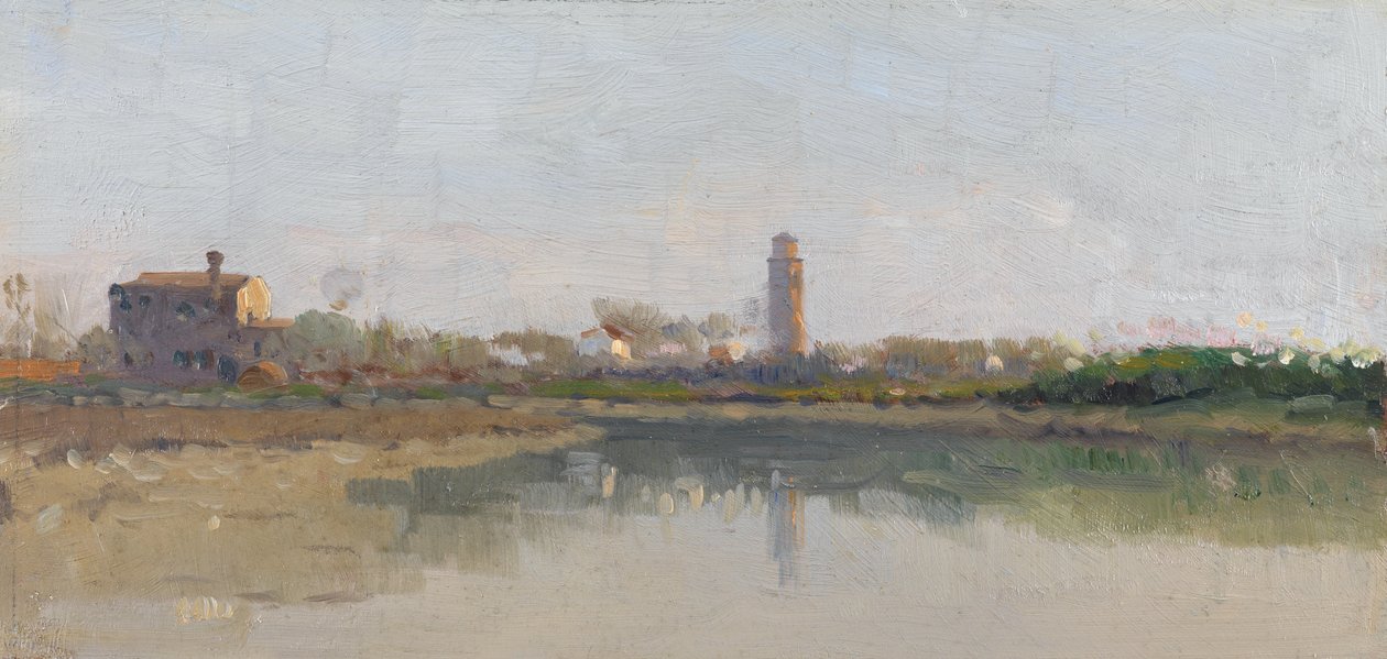En venetiansk ö från lagunen av William Hulton