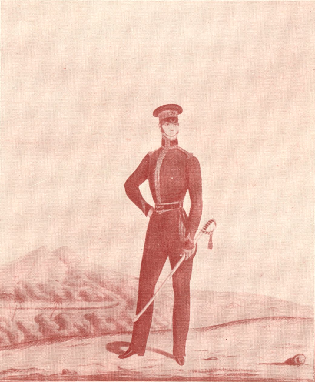 Officer för Madras Army Rifles, Klä av sig, c1837-1843, 1909 av William Hunsley