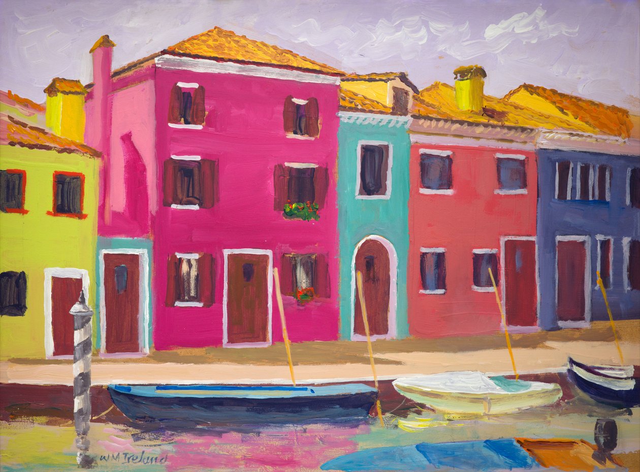 Vacker Burano (olja ombord) av William Ireland