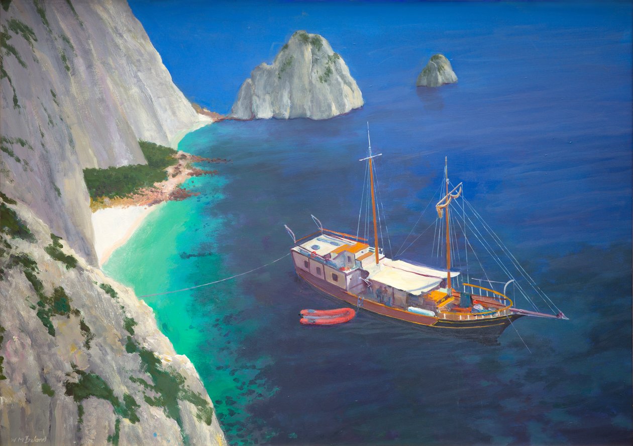 Grekisk skonare (olja ombord) av William Ireland