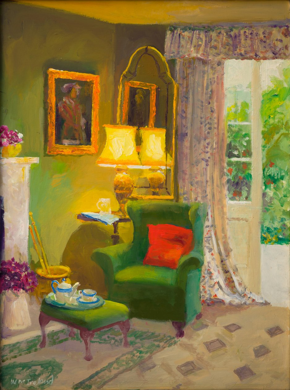 Röd kudde (olja ombord) av William Ireland