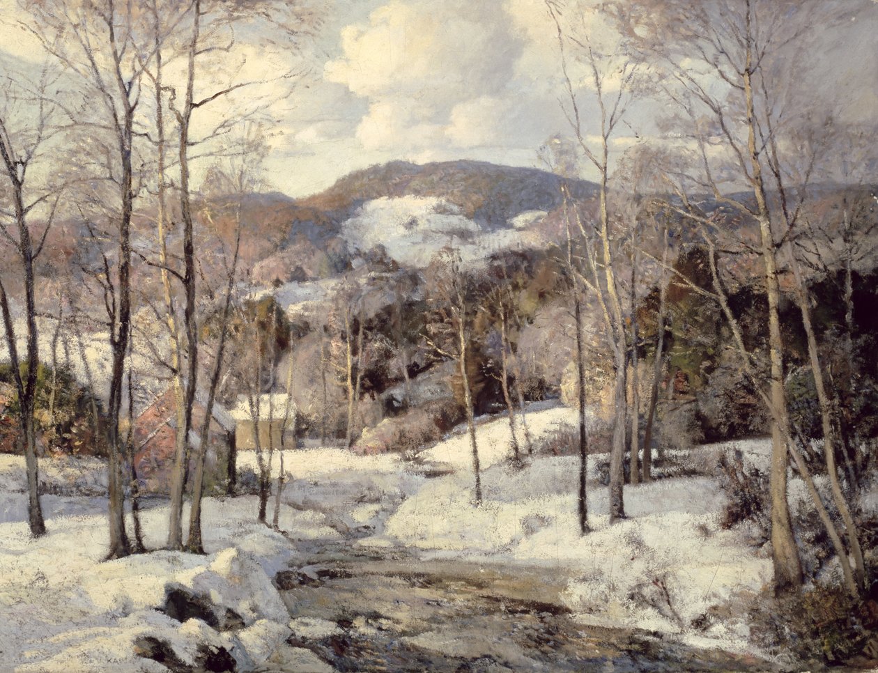 Millstream, Ipswich, New Hampshire (olja på duk) av William J. Kaula