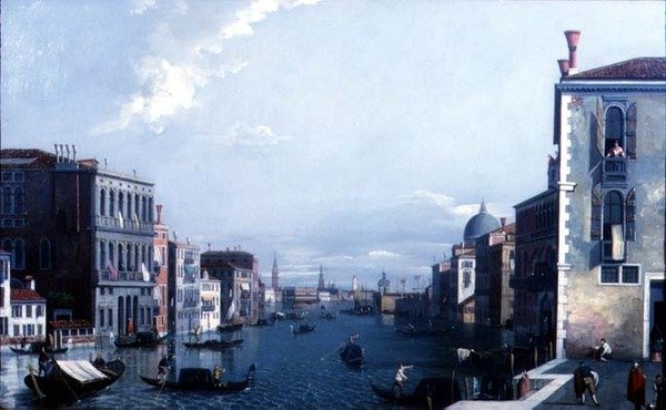 Canal Grande med utsikt mot Dogana och Dogepalatset av William James