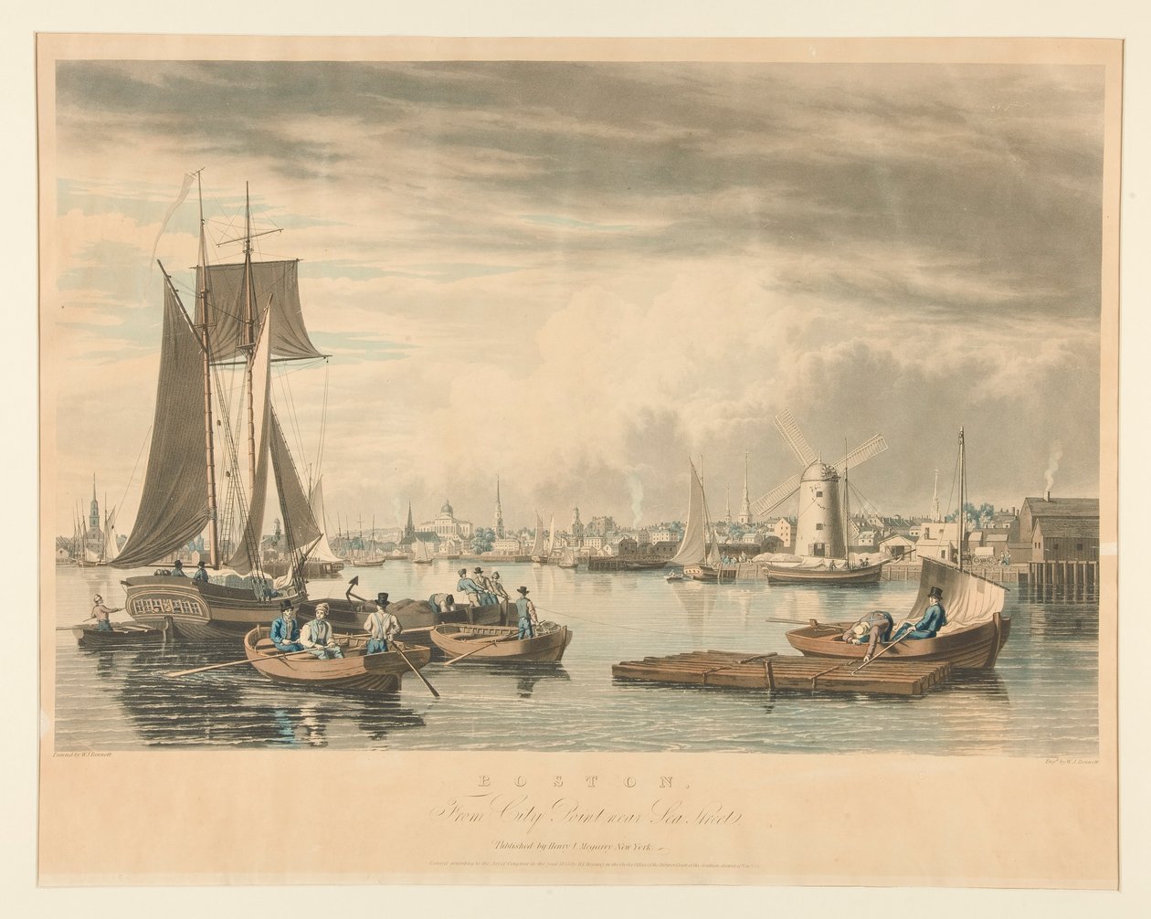 Boston / Från City Point nära Sea Street av William James Bennett