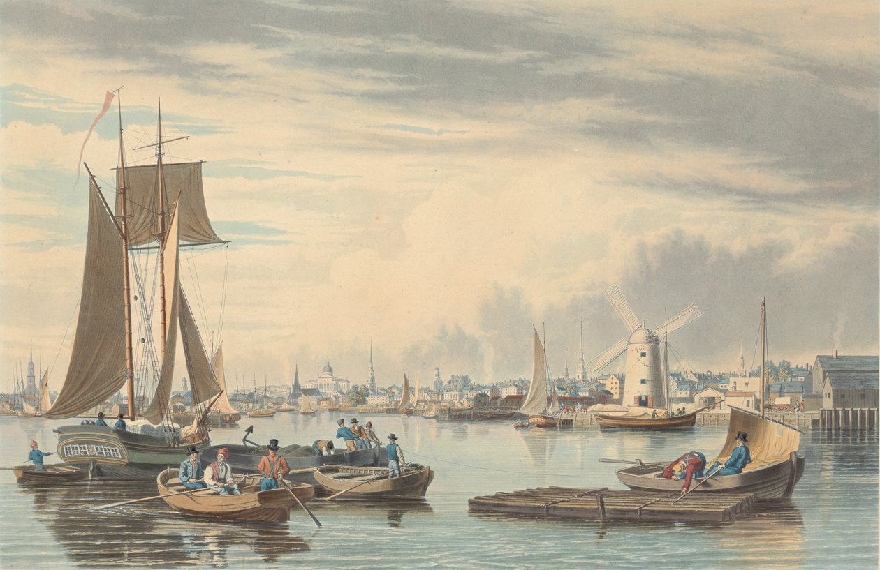 Boston: Från City Point nära Sea Street. av William James Bennett