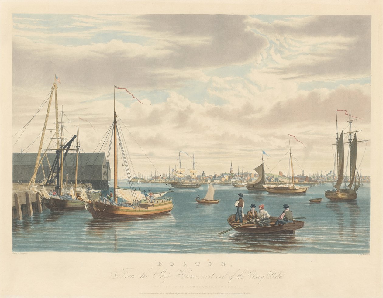 Boston: Från Ship House West End of the Navy Yard av William James Bennett