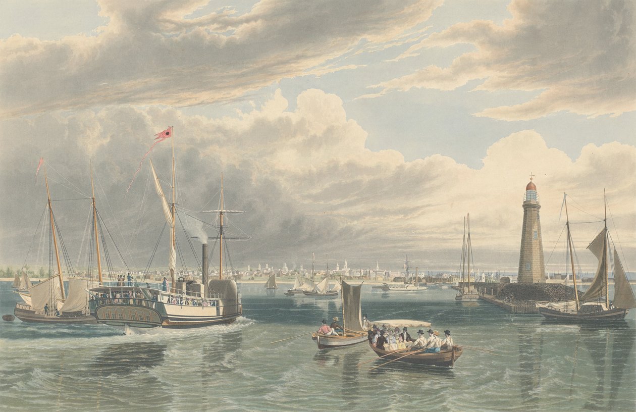 Buffalo, från Lake Erie, publicerad 1836. av William James Bennett