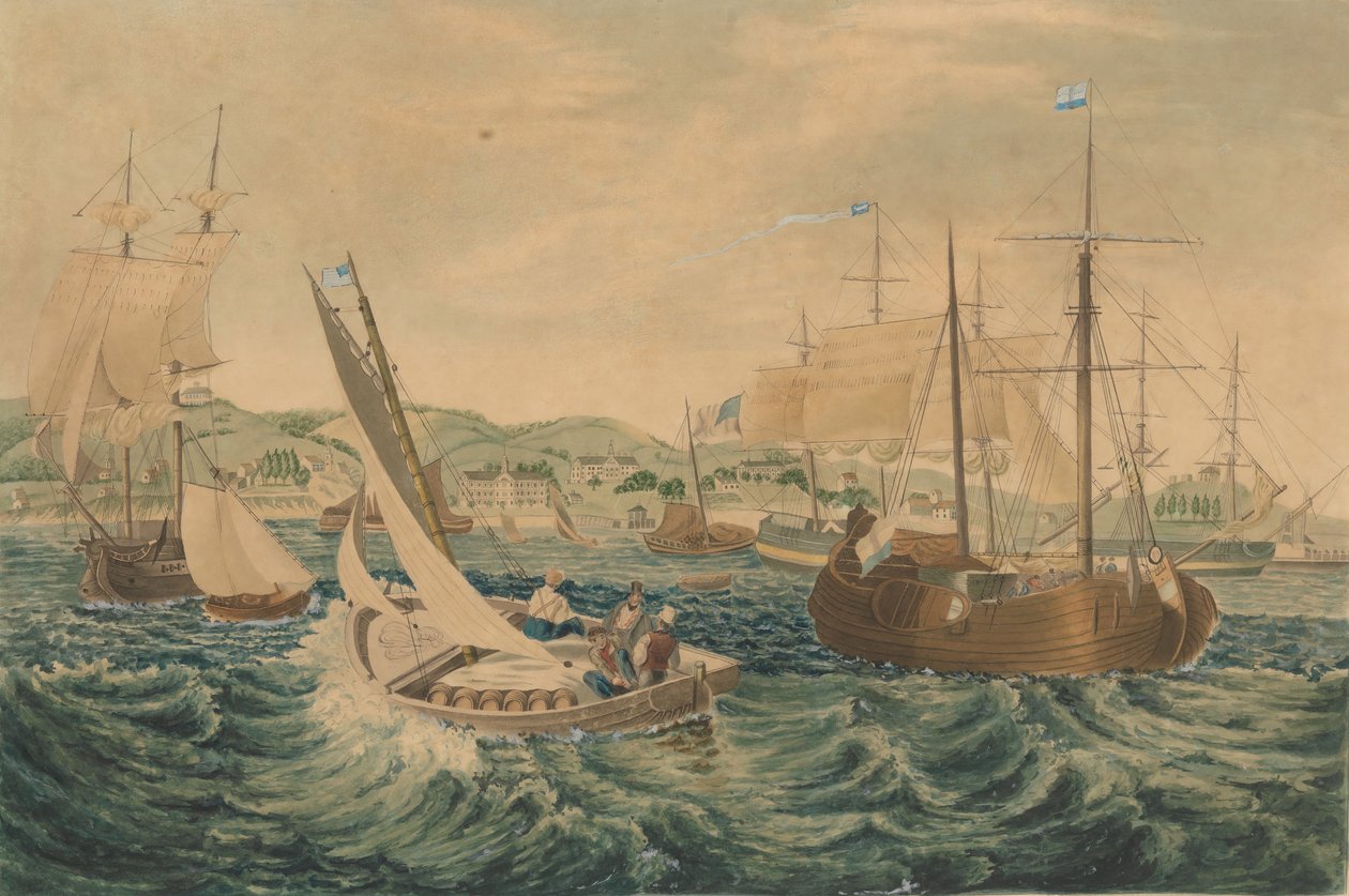 Karantän, Staten Island, 1833. av William James Bennett