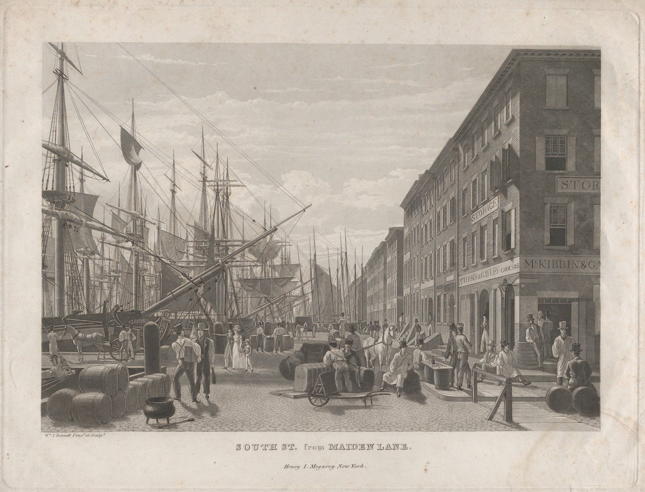 South St. från Maiden Lane, 1834. av William James Bennett