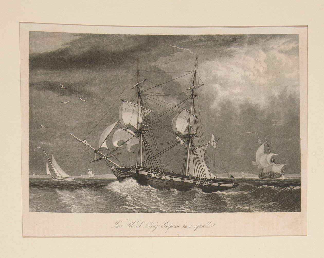 USA:s brig tumlare i storm av William James Bennett