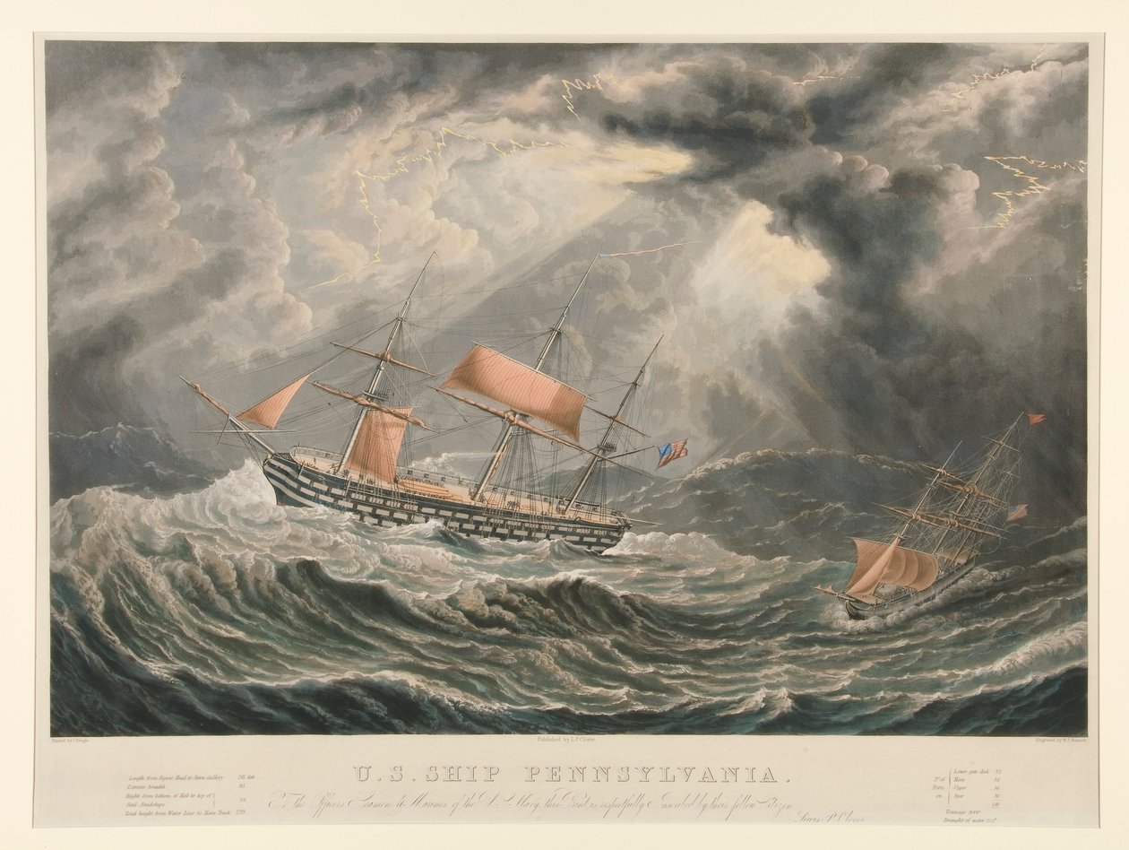 USA:s fartyg Pennsylvania av William James Bennett