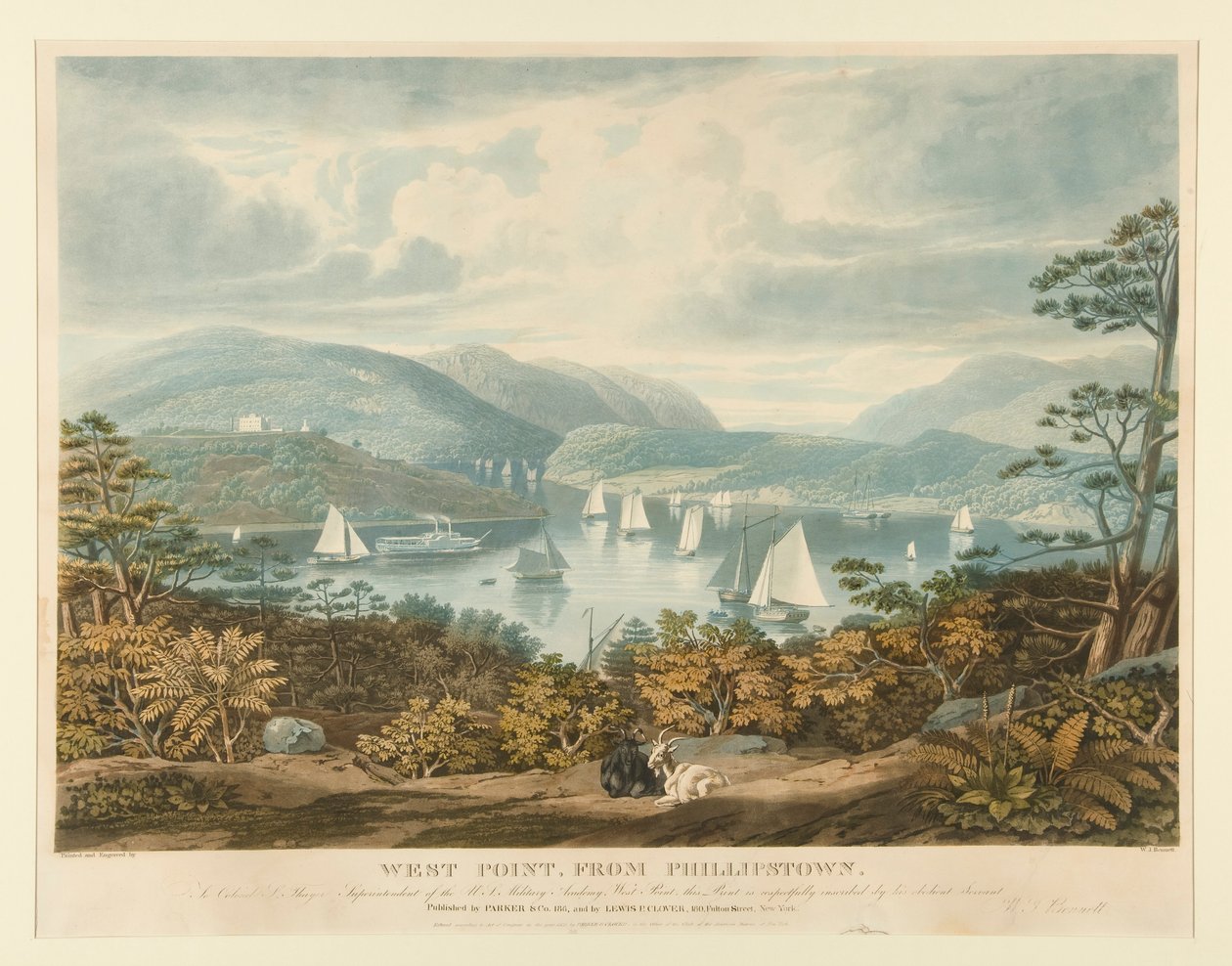 West Point, från Phillipstown av William James Bennett