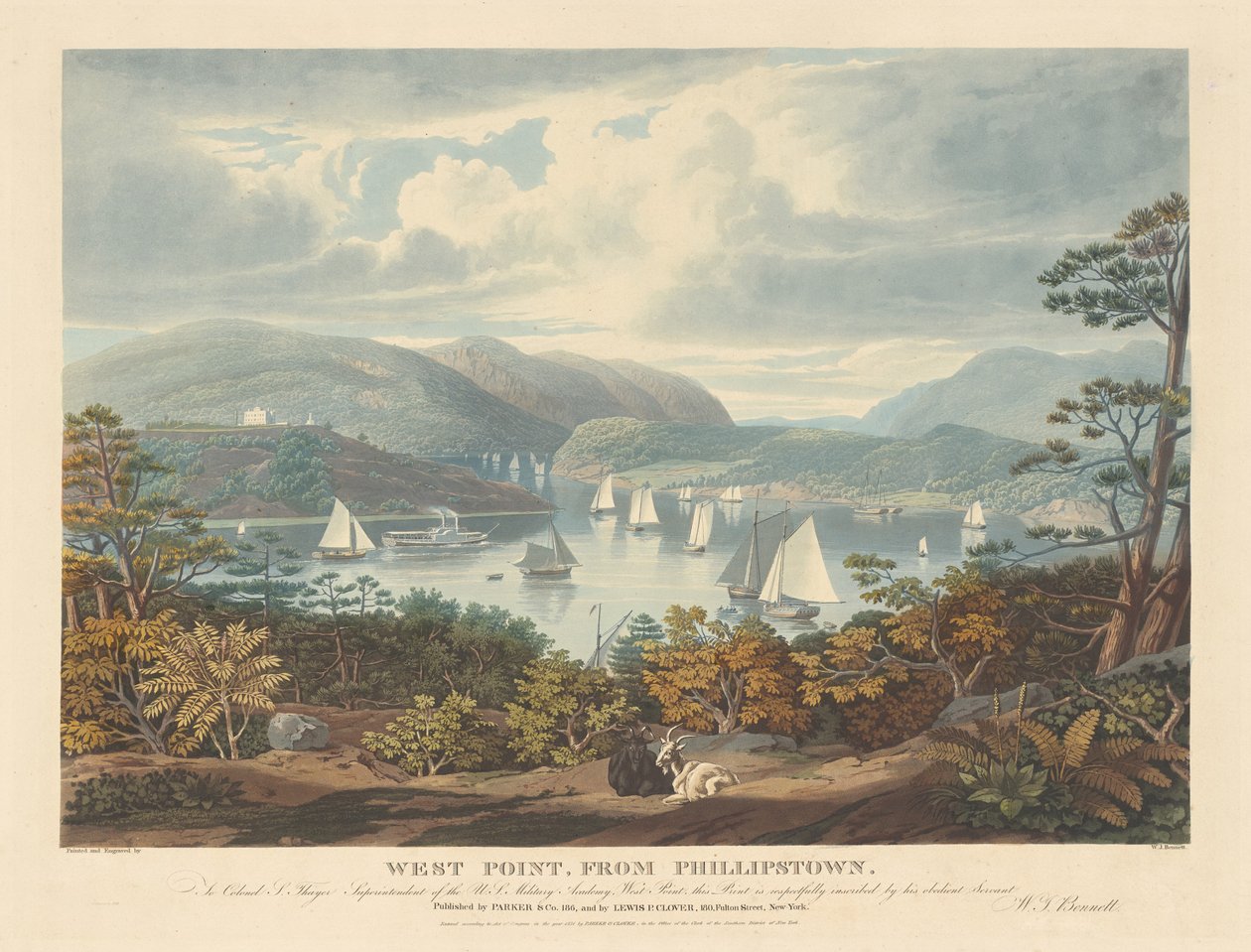 West Point, från Phillipstown av William James Bennett