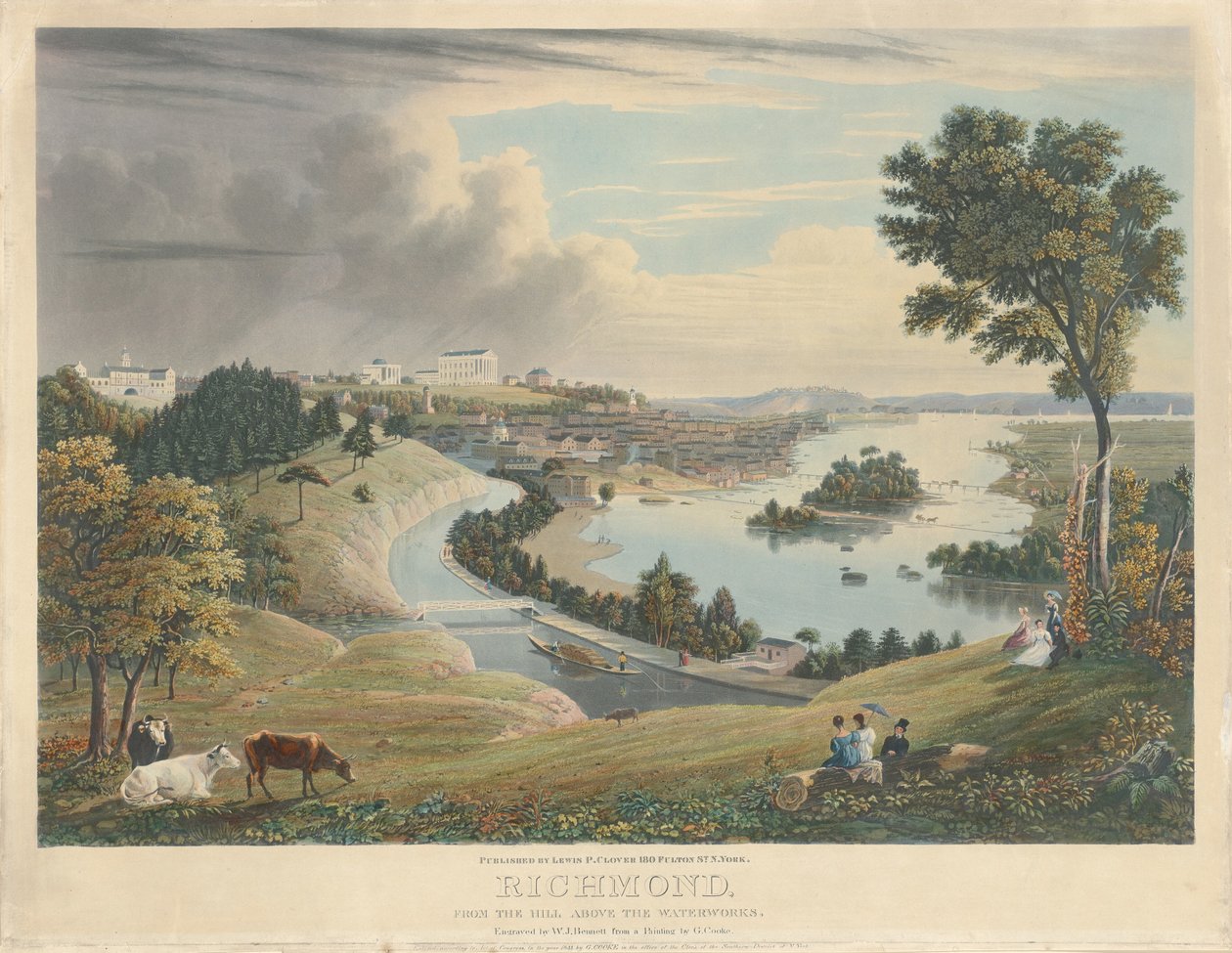 Richmond: Från kullen ovanför vattenverket av William James Bennett after George Cooke