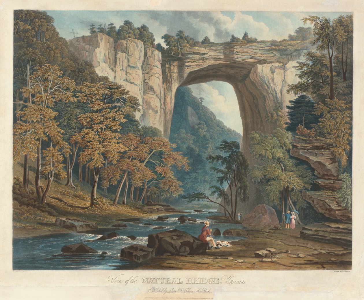 Utsikt över den naturliga bron av William James Bennett after Jacob C. Ward