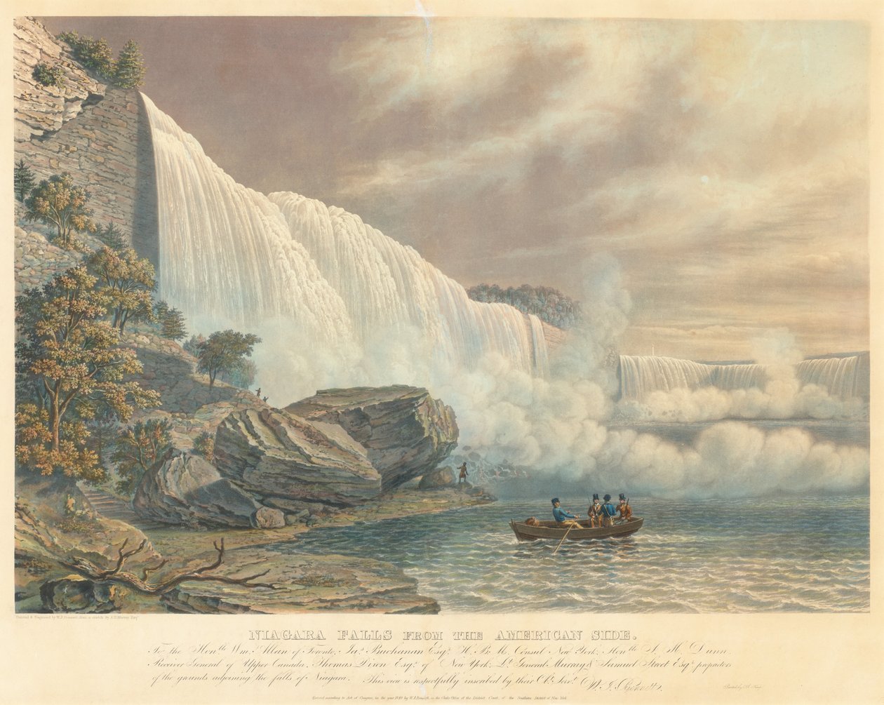 Niagarafallen från den amerikanska sidan av William James Bennett after John Robert Murray